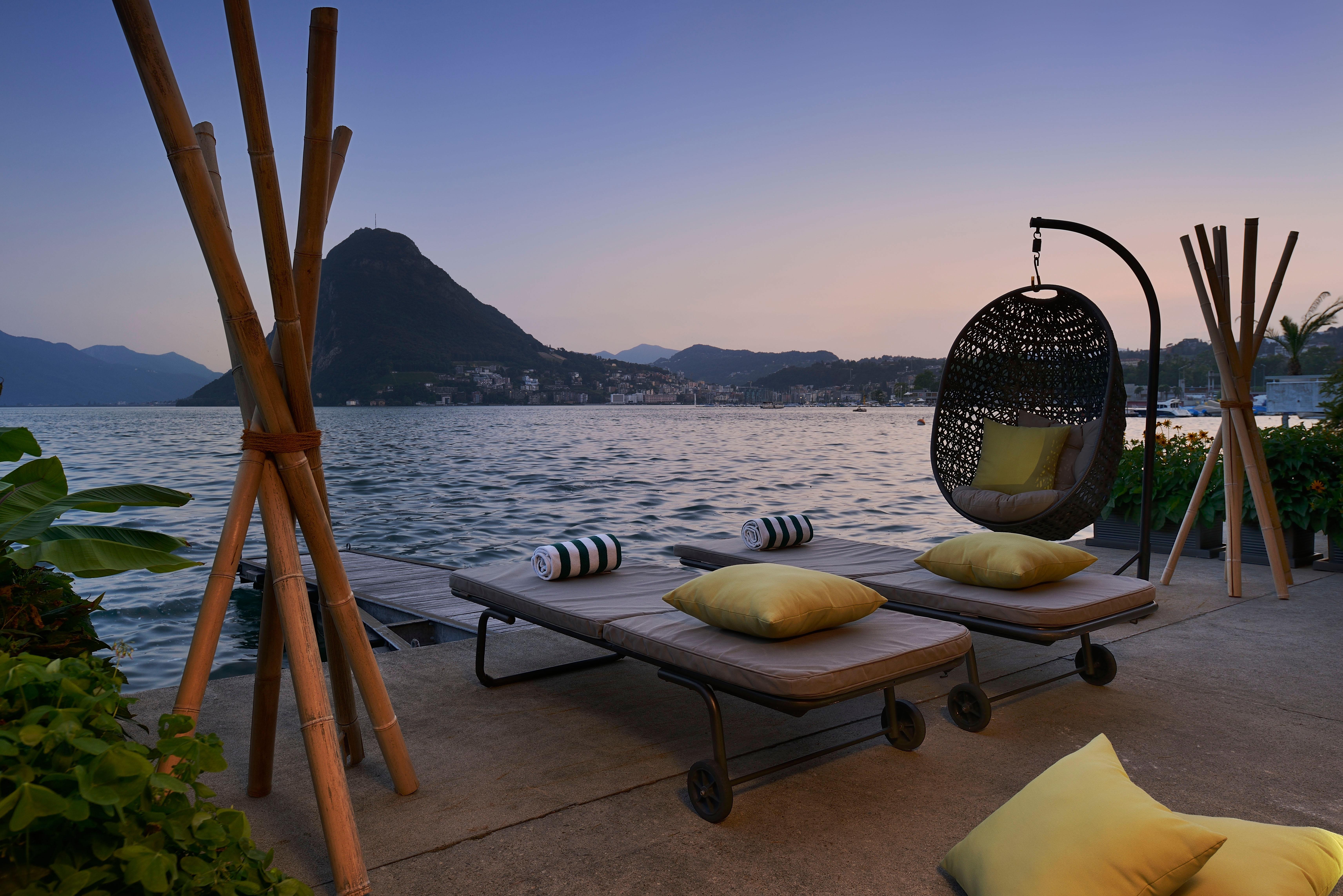 Grand Hotel Villa Castagnola Lugano Ngoại thất bức ảnh View of Lake Como from the hotel