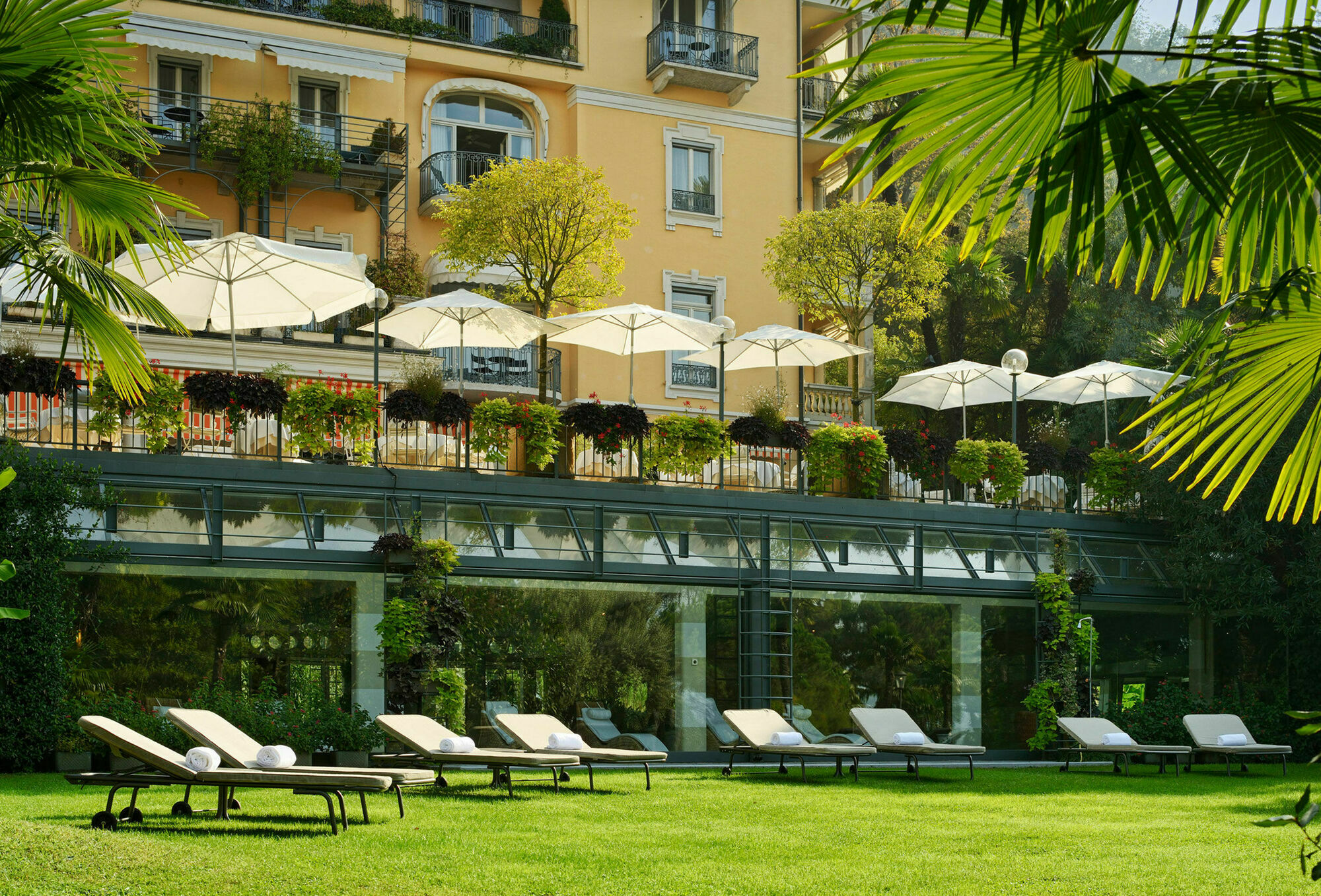 Grand Hotel Villa Castagnola Lugano Ngoại thất bức ảnh The hotel's garden